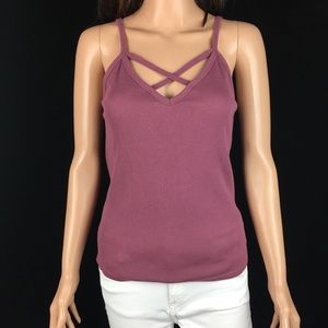 ADC Maroon Criss Criss Tank